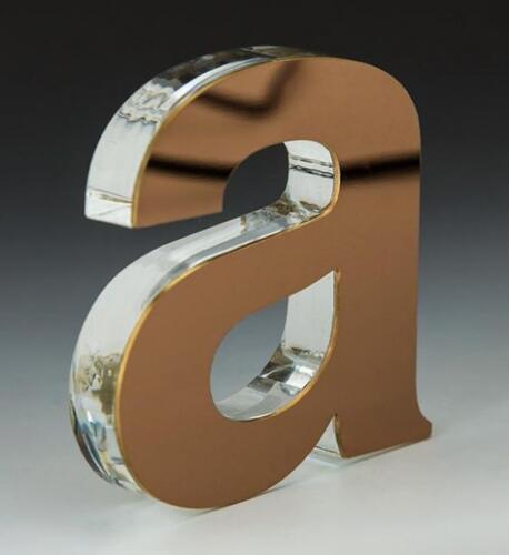 letter a - Three-dimensional letters made of wood and other materials